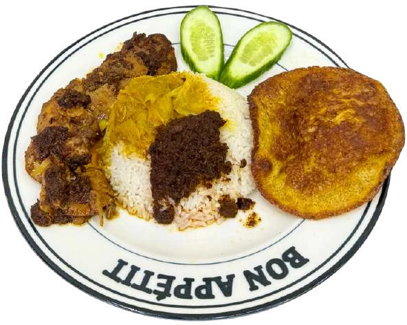 Nasi jengkol rendang